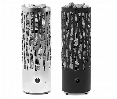 Электрическая печь для бани и сауны BORN RAIN + R90 9 кВт Стальной матовый